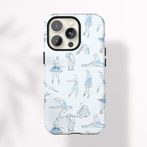 Custom Ballet Phone Case Personalized Ballet Gift for Tween Girl Dance Gift Under 30 Protective Magsafe Compatible Case Ballet Dancer Design