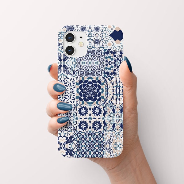 decorative tiles phone case, phone case with pretty tiles, iPhone 15 11 12 13 14 Pro Max Case, Galaxy s20 s21 s22 s23 plus ultra case