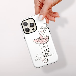 Personalized Ballet Gift for Tween Girl Custom Ballet Phone Case Dance Gift Under 30 Ballet Dancer Design Protective Magsafe Compatible Case