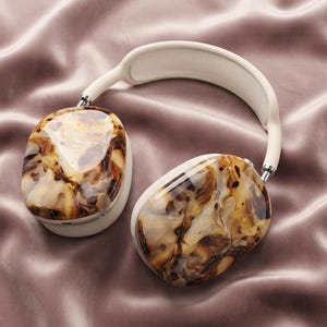 Tortoise Shell AirPod Max Cover Gift for Her Tortoiseshell Cover for Headphones Custom Luxurious AirPod Max Cover for Teen Girl Personalized