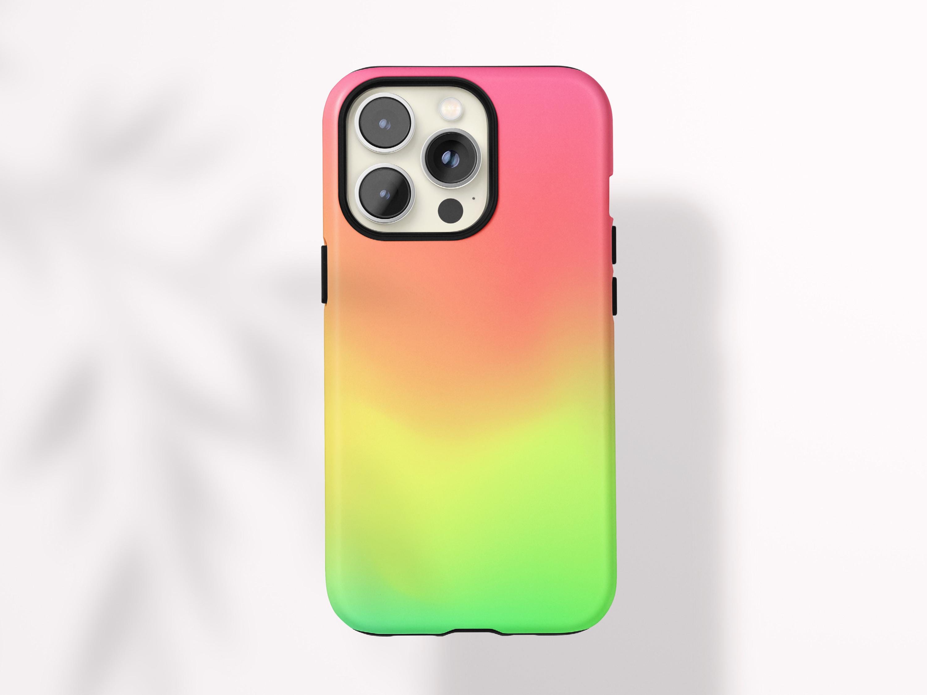 Cute Gradient Personalized Phone Case Ombre Colorful iPhone or Samsung Case Protective Custom Gift Under 30 for Teen Tween Girl