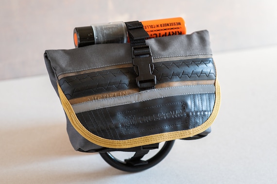 Belt for Hip Pouch With U Lock Holder Made of Recycled Tire 