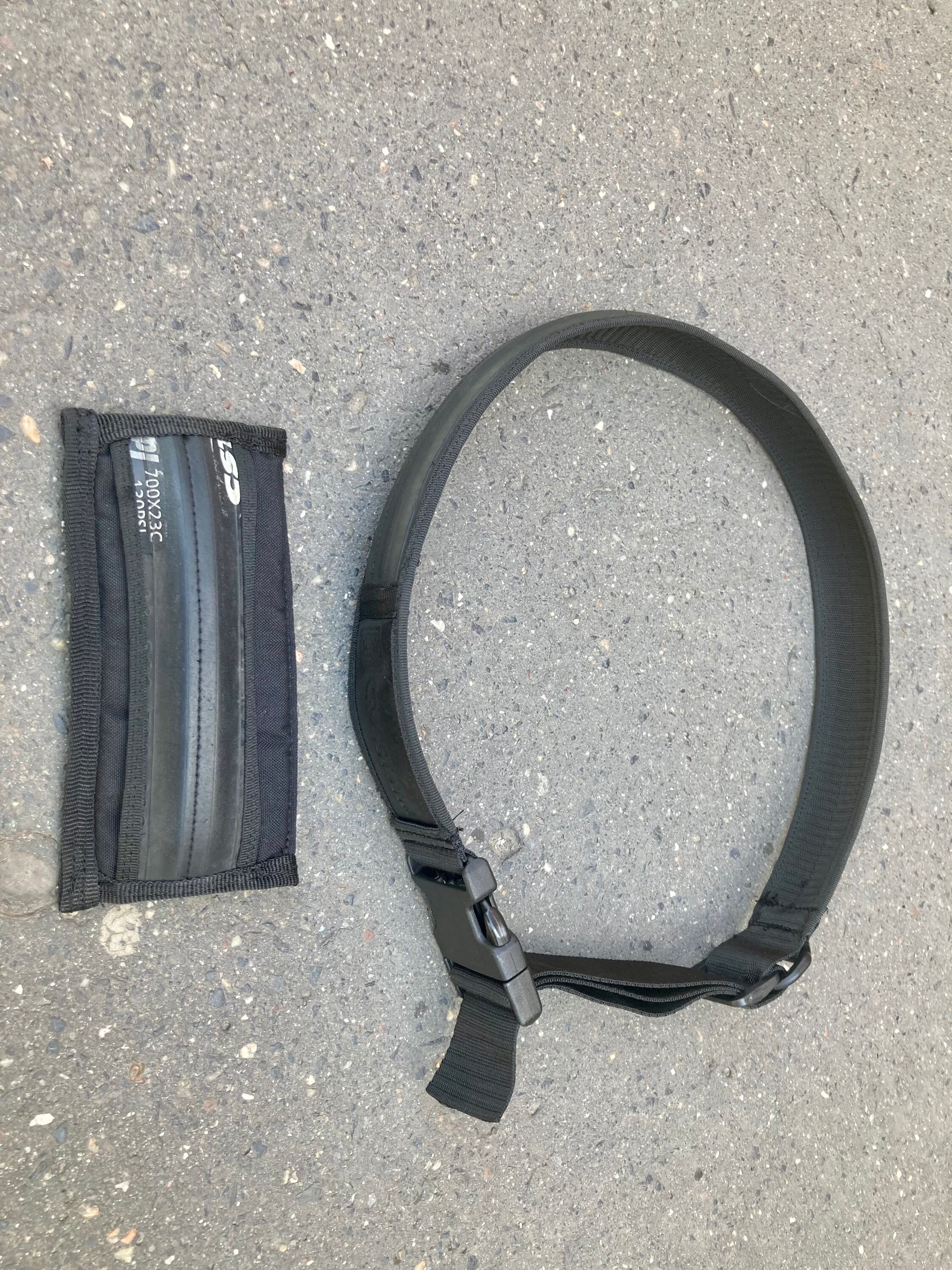 Belt for Hip Pouch With U Lock Holder Made of Recycled Tire 