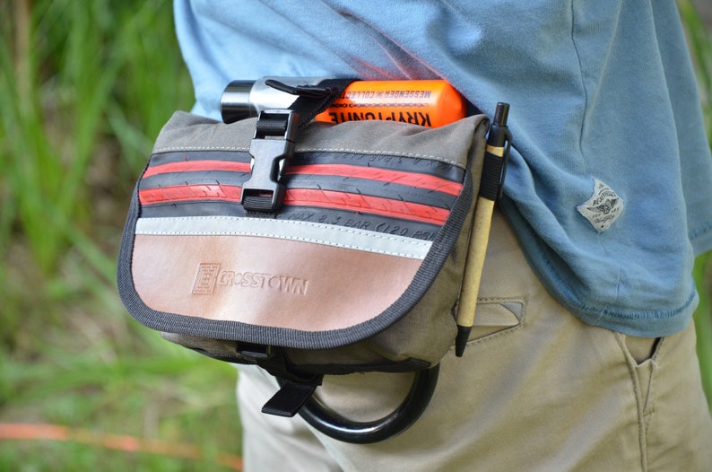 BELT PACK With U Lock Holster From Recycled Tire and CORDURA Etsy