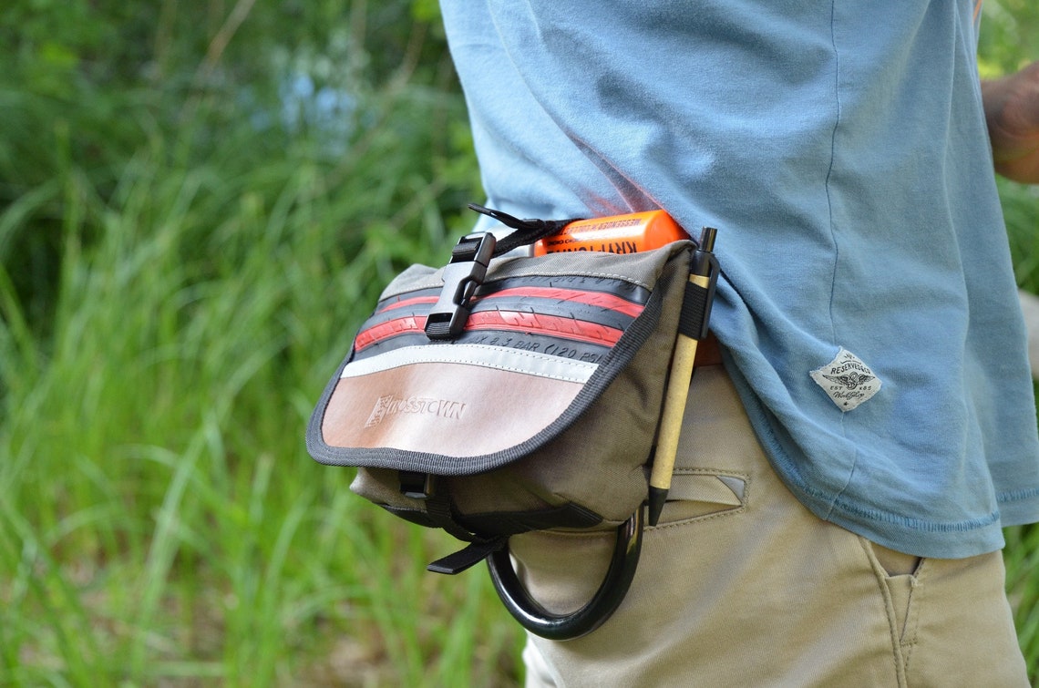 BELT PACK With U Lock Holster From Recycled Tire and CORDURA Etsy