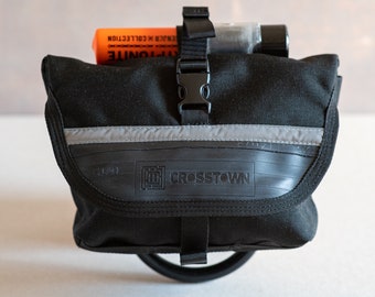 BELT PACK with U lock holster made of Cordura and recycled bicycle tube, Vegan