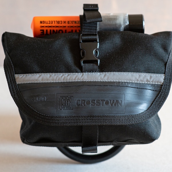 BELT PACK met U-lock holster gemaakt van Cordura en gerecyclede fietsbuis, Veganistisch