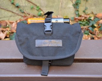 HIP BAG, marsupio impermeabile per bicicletta, fondina con lucchetto a U in cordura nera, marsupio, per il pendolarismo, porta lucchetto per corriere bici