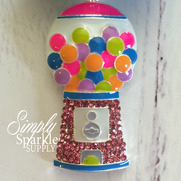 Bubblegum Machine Rhinestone Pendant Chunky Bubblegum Pendant Custom Designed