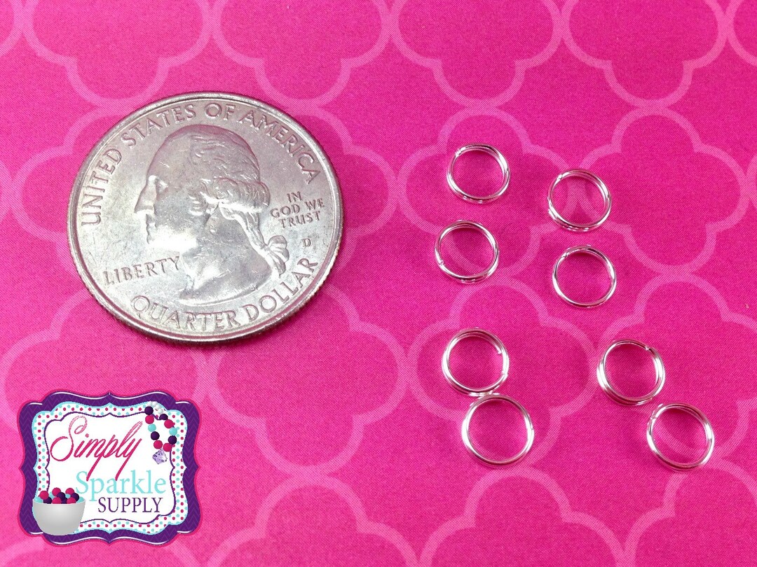 6mm Silver Double Jump Rings Split Ring Chunky Pendant Etsy