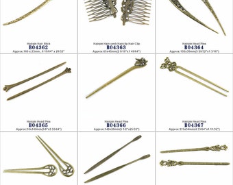 Jewelry Making Head Pins Hairpin Hair Stick Haircomb Hairclip Clip Charms Findings Jewellery Beading Crafting Supply Supplies