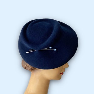 Agatha 50s style hat, club blue.