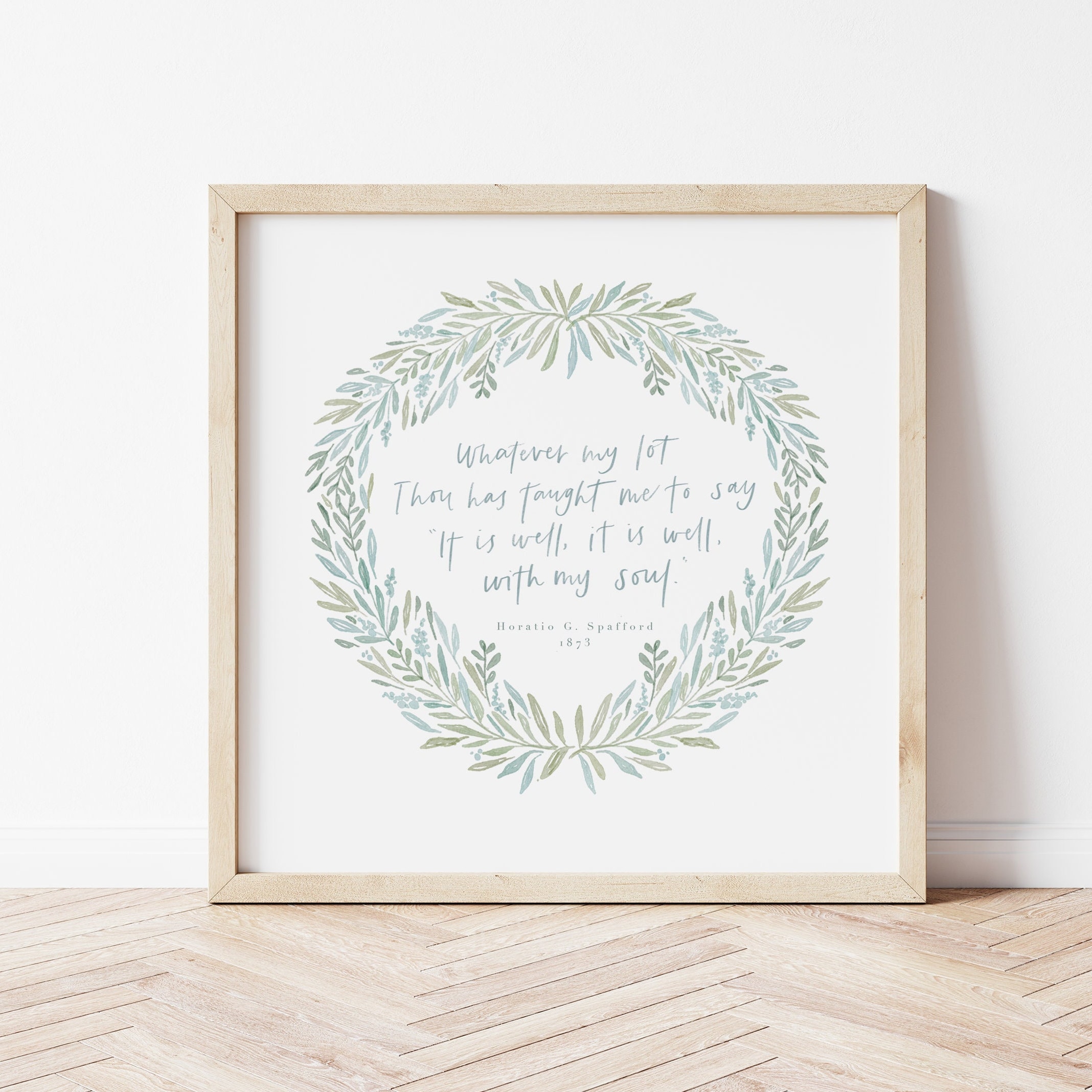 It is well with my soul | Horatio Spafford Watercolour Bible Scripture, Bible Quotes, Bible Wall Art | Ocean | DIGITAL DOWNLOAD ONLY