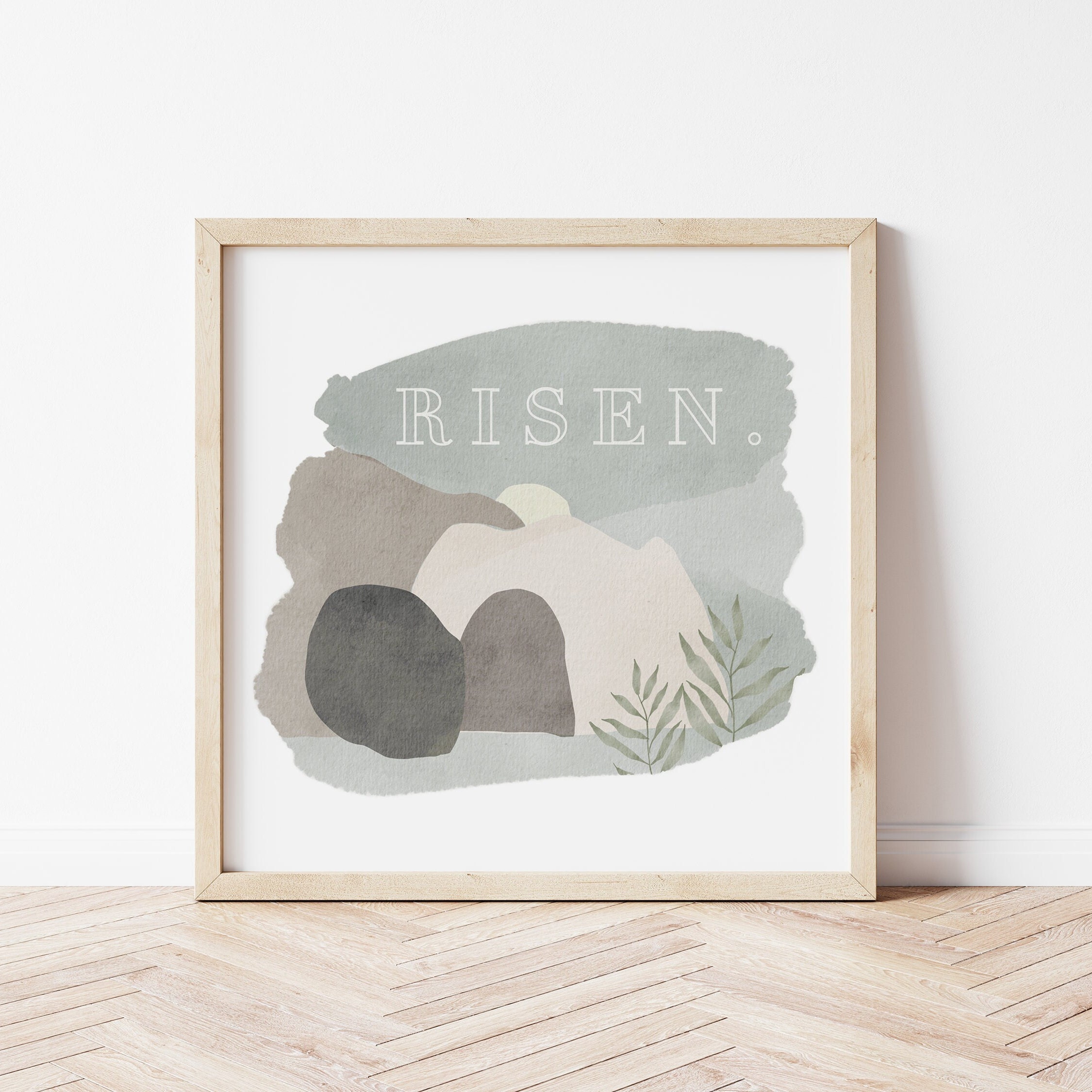 Easter | Resurrection Sunday | Jesus is Risen | Risen | Watercolour Bible Scripture, Bible Quotes, Bible Wall Art | DIGITAL DOWNLOAD ONLY