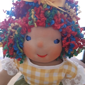 Waldorf doll - Ines - 18&quot; - ООАК Handmade doll, Waldorf inspired doll, Steiner doll, fabric doll, Art Doll, organic doll