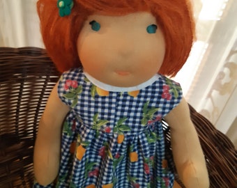 Waldorf doll - Molly - 19" - ООАК Handmade doll, Waldorf inspired doll, Steiner doll, fabric doll, Art Doll, organic doll