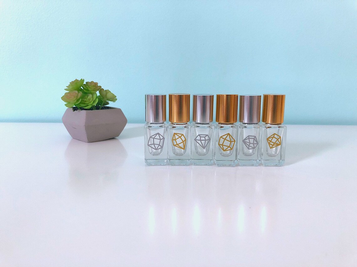 Square Roller Bottles Set of 2 3ml Roller Bottles Etsy