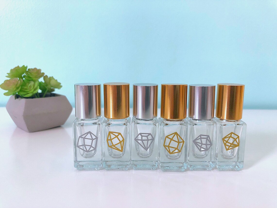 Square Roller Bottles Set of 2 3ml Roller Bottles Etsy