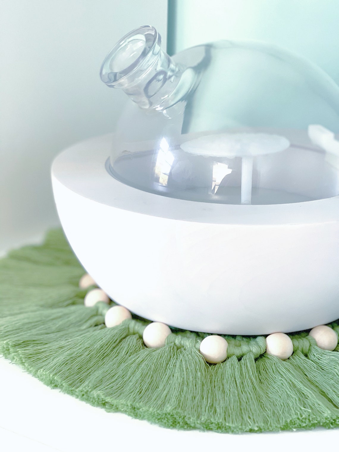 Macrame Diffuser Rug Set | With Wooden Beads Macrame Diffuser Coaster ...