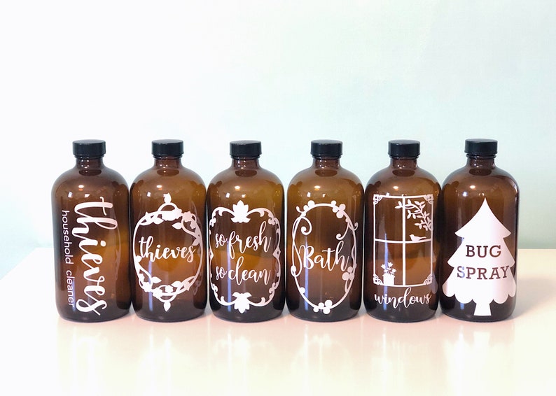 Spray Bottle Labels Labels for Spray Bottles Custom Vinyl Etsy