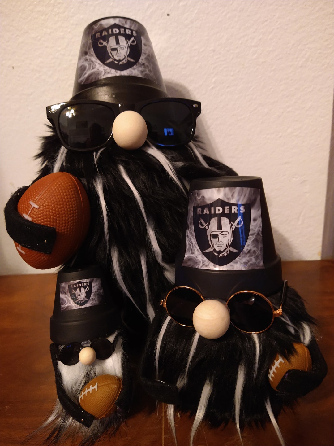 Las Vegas Raiders gnome with a White beard | MakerPlace by