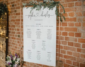 Large A1 / A2  'Edward' Printed Table Plan / Seating Plan on Foamex Board