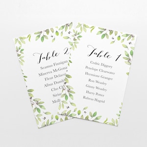 Large A5 'Arabella' Table Plan Cards / Seating Plan Cards | Fully Customisable/Bespoke | Printed | Any Font/Design | Landscape/Portrait
