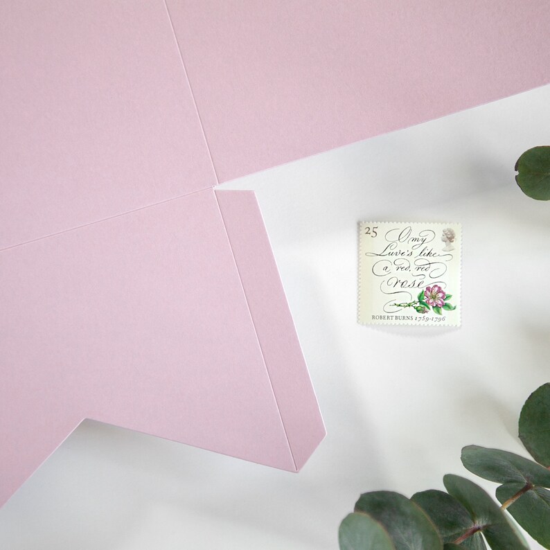 DIY Pocketfold Envelopes Dusky Pink 300gsm 5x7 Etsy UK