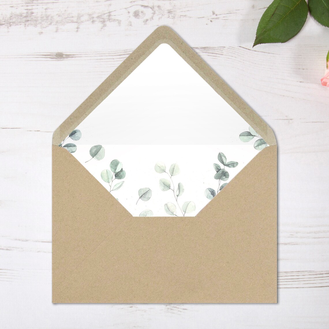 Bespoke eucalyptus Printed Envelope Liners C5 C6 C7 Square Etsy