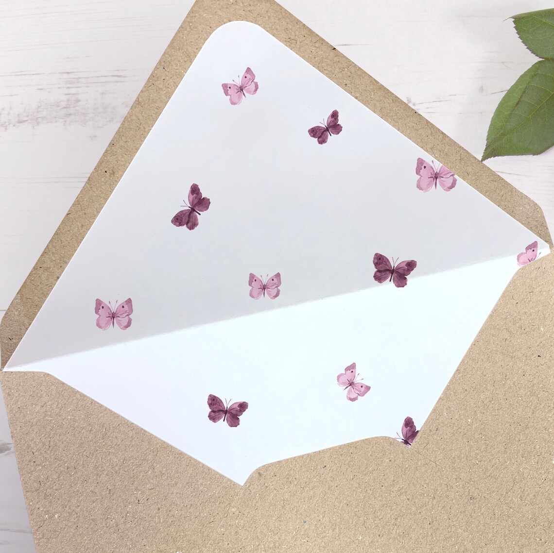 Bespoke Butterfly Printed Envelope Liners C5 C6 C7 Square Etsy