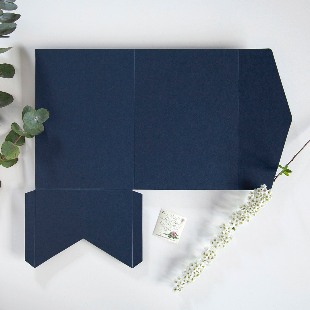 DIY Pocketfold Envelopes Navy 300gsm 5x7 Portrait With Etsy UK