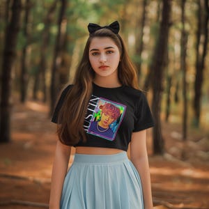 P-Pop SB19 Justin Bias Crop Top Graphic Tee, Filipino Gifts For Teens, Pinoy Pop Music Concert T-Shirt Ppop Rise Croptop TShirt Fandom Merch