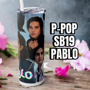 P-pop Sb19 Pablo Tumbler 20 oz, Filipino Pop Music Gift For Teens Ppop Stainless Steel With Straw & Lid Travel Accessory For Hot Cold