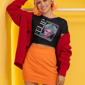 P-Pop Sb19 Felip Bias Crop Top T-Shirt Filipino Gifts For Teens Pinoy Pop Music Festival Concert Merch Croptop TShirt Ppop Rise Fandom Shirt