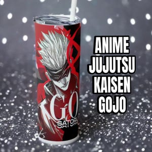 Anime Tumbler 20 oz, Japan Gift For Teens, Japanese Manga Comics Stainless Steel With Straw Lid,  Travel Accessory For Hot Cold Drink