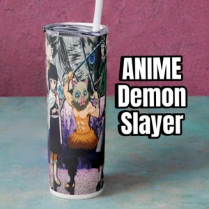 Anime Tumbler 20 oz, Japan Gift For Manga Lovers, Japanese  Stainless Steel With Straw Lid,  Travel Accessory For Hot Cold Coffee Drink
