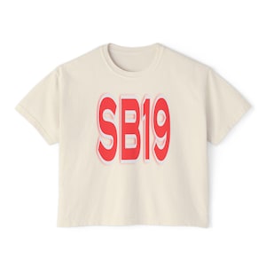 P-Pop SB19 Graphic Tee Boxy Croptop Pinoy Pop Music T-Shirt Casual Summer Crop Top Filipino Gift for Her, Comfort Colors Fandom Concert Wear