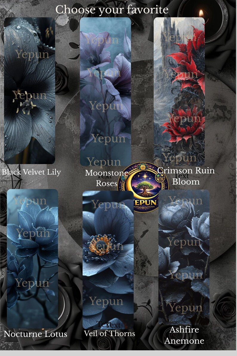 Ruination Bookmark Gothic Floral Laminated Bookmarks | Dark Academia Stationery, Book ...