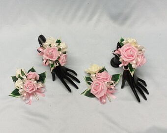 6 colourfast foam roses vibrant colours wedding flowers buttonholes mint