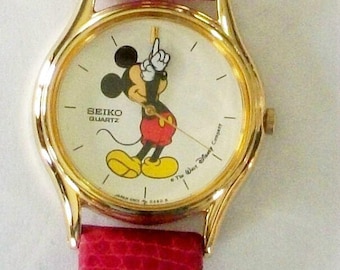 Rare Vintage Seiko Starburst Dial 3Y03-0039 Gold Mickey  display picture 2