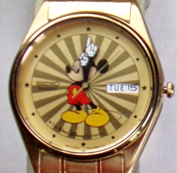 Brand-new Seiko Mens Mickey Mouse Watch Starburst Dial - Etsy