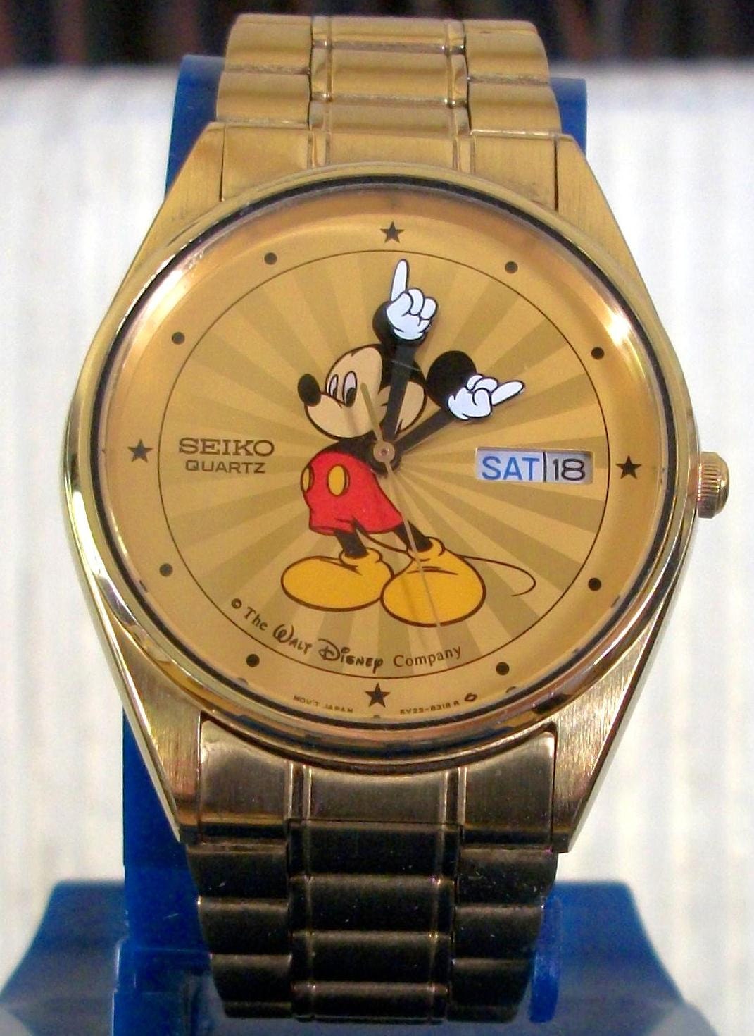 Seiko starburst top mickey mouse watch