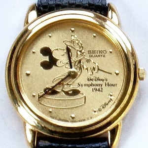 New Vintage Symphony Hour Limited Edition Seiko Ladies Mickey Mouse Watch! HTF! New