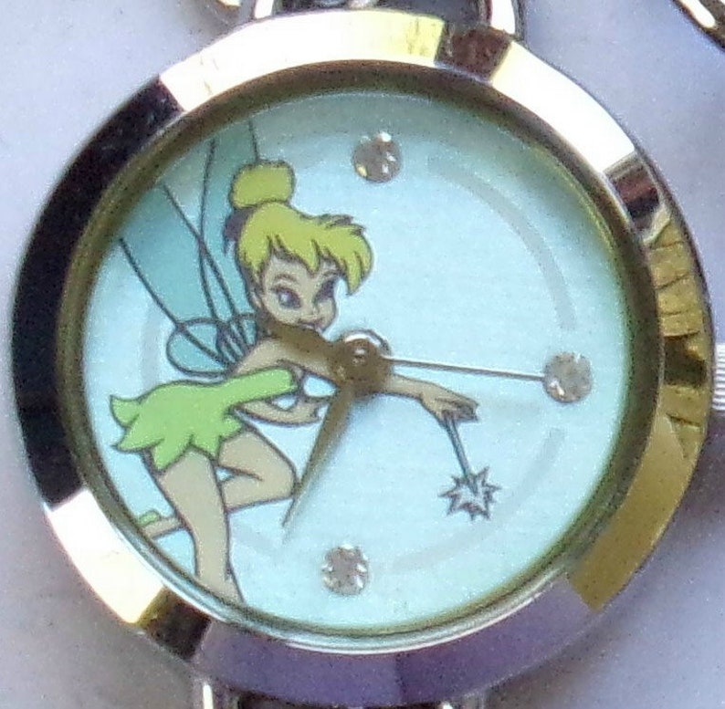 Disney Tinkerbell Watch Tink on Dial With Rhinestones and Etsy