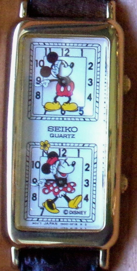 Disney Seiko Dual Time Mickey Mouse Watch Mint Condition - Etsy
