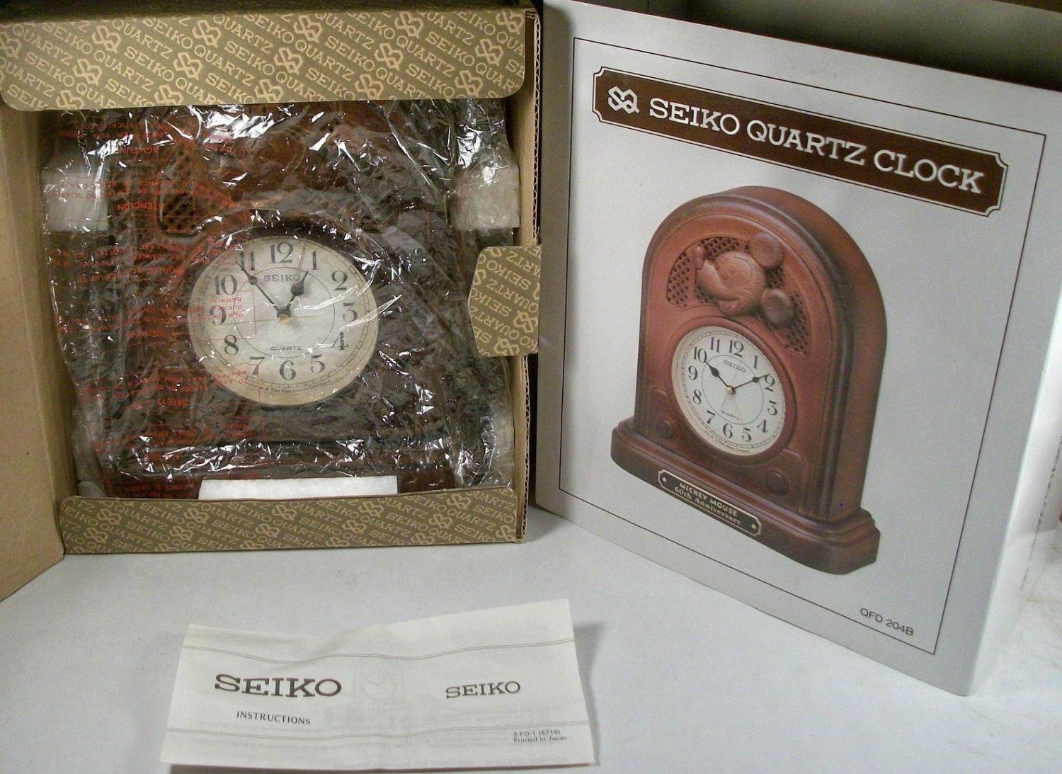 Disney Retired 60th Anniversary Seiko Mickey Mouse Clock HTF - Etsy