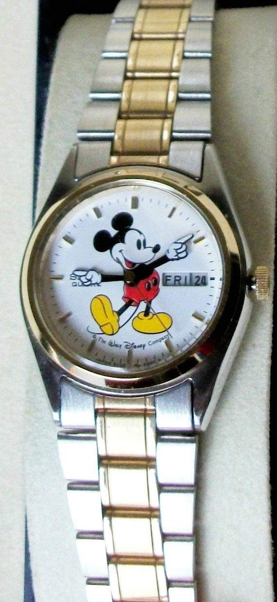 New Seiko Ladies Mickey Mouse Watch With Date Two Tone Day - Etsy Israel