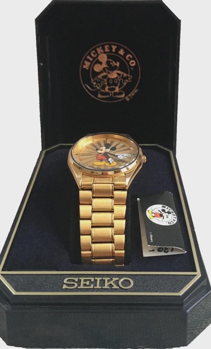 Brand-new Seiko Men's Mickey Mouse Watch! Starburst Dial Day/date