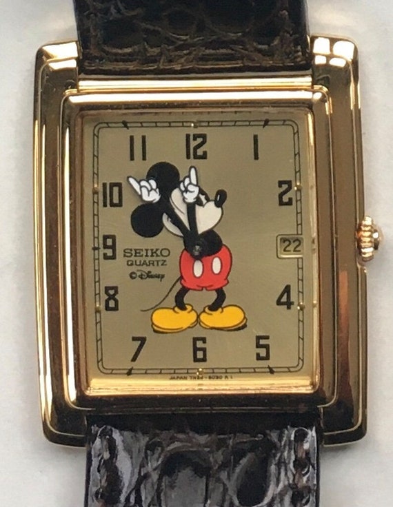 Disney Mens Seiko Mickey Mouse Watch New Retired With Date - Etsy Australia