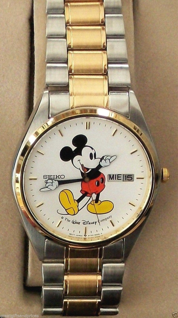Brand-New Disney Date Seiko Mens Mickey Mouse Watc